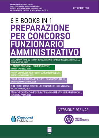 Funzionario Ammininistrativo, kit completo (6 e-books)