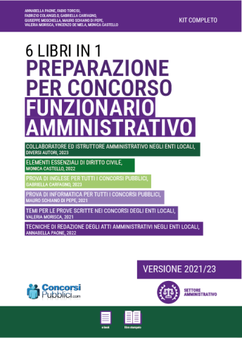 Funzionario Amministrativo, kit completo 6 libri